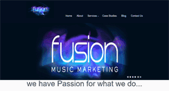 Desktop Screenshot of fusionmusicmarketing.com