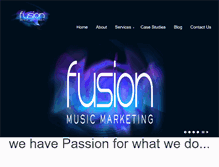 Tablet Screenshot of fusionmusicmarketing.com